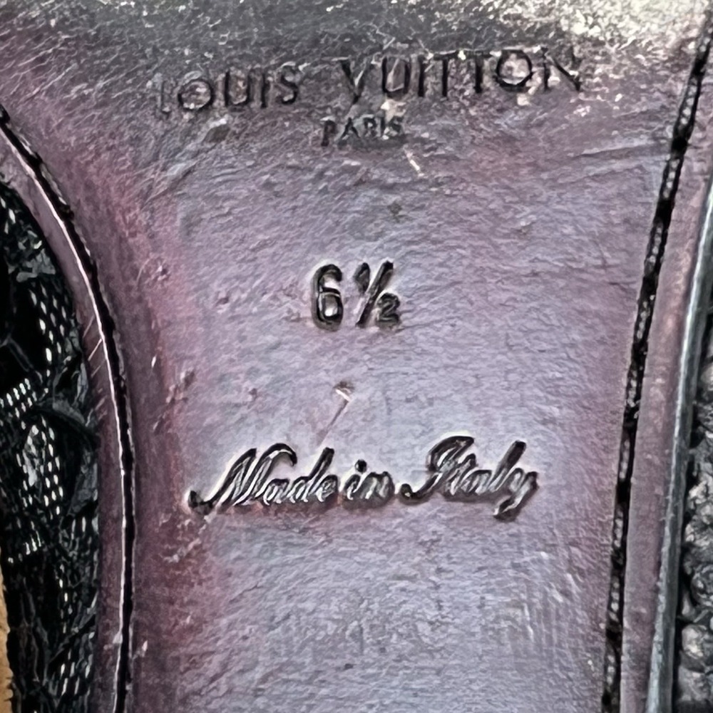 Mens Louis Vuitton Compass Noir‎ Black Python Dress Shoes Oxfords Size 6.5 N GUC - Picture 9 of 12
